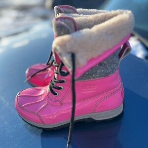 UGG Pink and Gray waterproof Boots